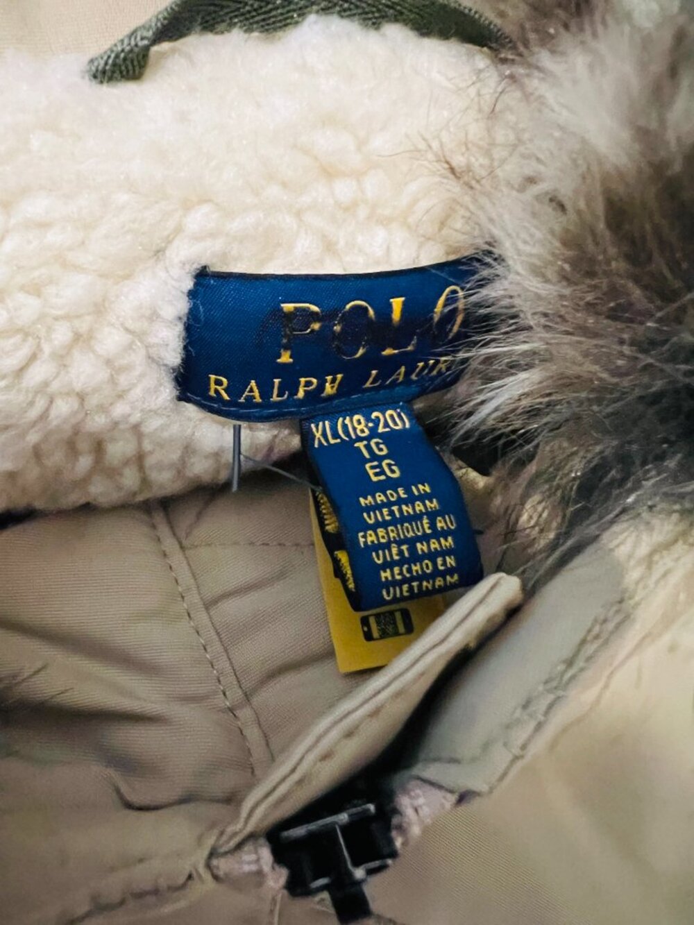 Polo Ralph Lauren Big Boys' Faux-Fur-Trim Down Parka Size X Large XL - Picture 15 of 16